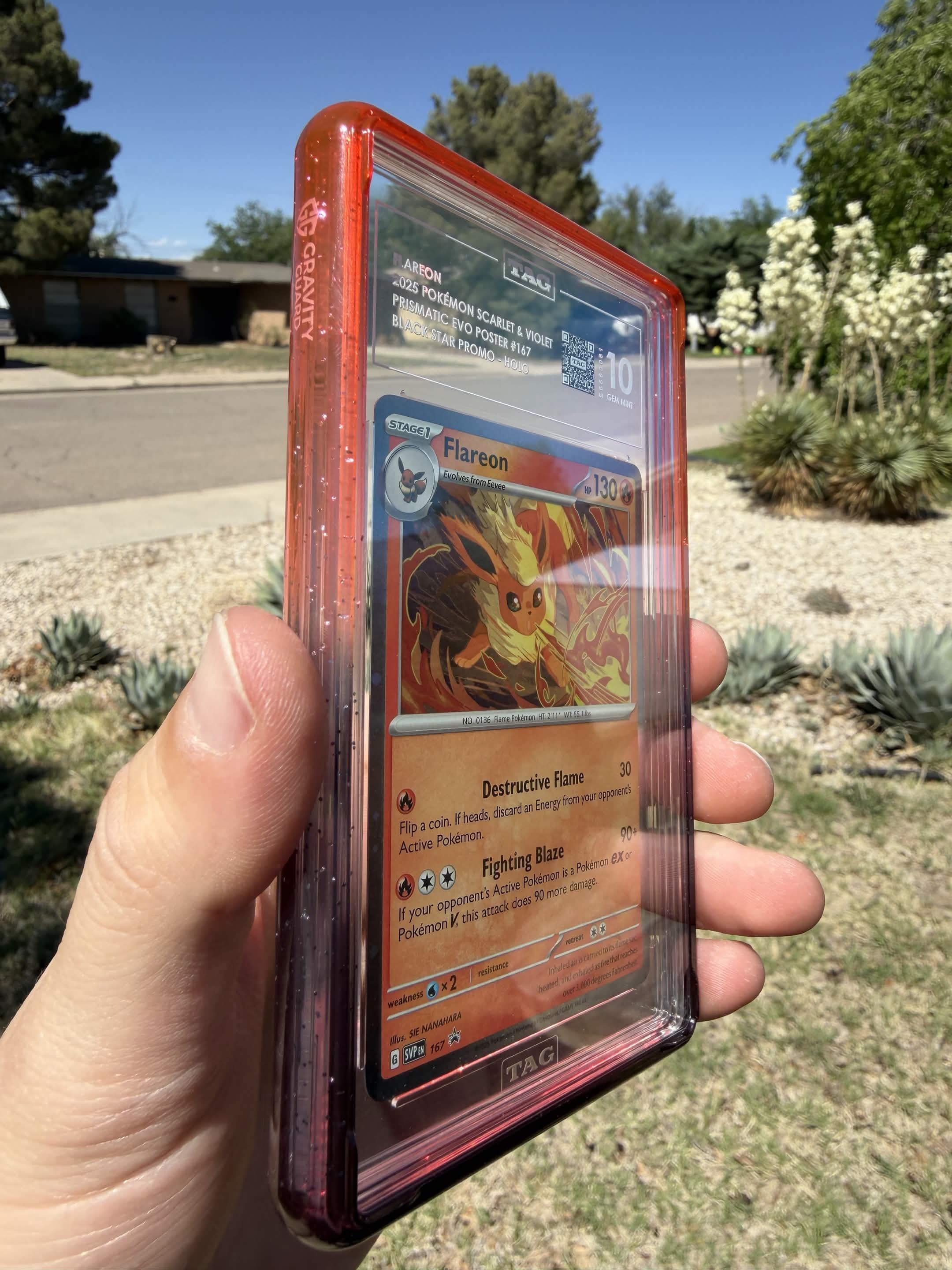 GravityGuard bumper on a TAG graded card